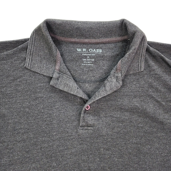 Vintage W.R. Gass Men's Short Sleeve Polo Shirt Top Size 2X Black - Picture 5 of 11